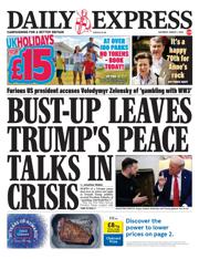 Daily Express front page for 1 March 2025