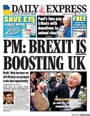 Daily Express (UK) Newspaper Front Page for 1 April 2023