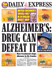 Daily Express Newspaper Front Page (UK) for 1 May 2015