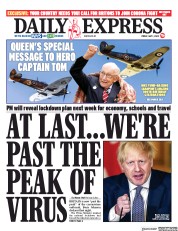 Daily Express (UK) Newspaper Front Page for 1 May 2020