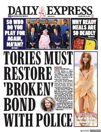Daily Express Newspaper Front Page (UK) for 1 June 2019