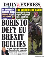 Daily Express (UK) Newspaper Front Page for 1 June 2020