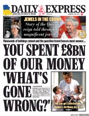 Daily Express (UK) Newspaper Front Page for 1 June 2022
