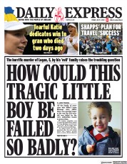 Daily Express (UK) Newspaper Front Page for 1 July 2022