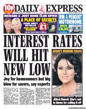 Daily Express (UK) Newspaper Front Page for 1 September 2011