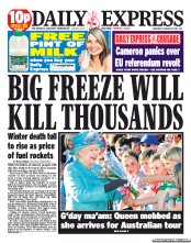 Daily Express Newspaper Front Page (UK) for 20 October 2011