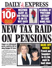 Daily Express (UK) Newspaper Front Page for 20 March 2017