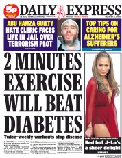 Daily Express (UK) Newspaper Front Page for 20 May 2014
