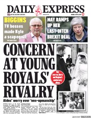 Daily Express (UK) Newspaper Front Page for 20 May 2019