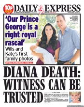 Daily Express (UK) Newspaper Front Page for 20 August 2013