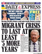 Daily Express (UK) Newspaper Front Page for 20 August 2022