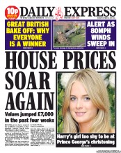 Daily Express (UK) Newspaper Front Page for 21 October 2013
