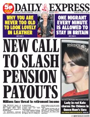 Daily Express (UK) Newspaper Front Page for 21 October 2015