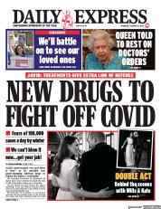 Daily Express (UK) Newspaper Front Page for 21 October 2021