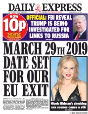 Daily Express (UK) Newspaper Front Page for 21 March 2017