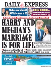 Daily Express (UK) Newspaper Front Page for 21 April 2018