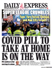 Daily Express (UK) Newspaper Front Page for 21 April 2021
