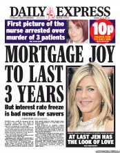 Daily Express (UK) Newspaper Front Page for 21 July 2011