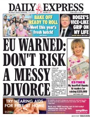 Daily Express (UK) Newspaper Front Page for 21 August 2018