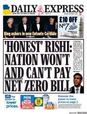 Daily Express front page for 21 September 2023