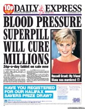 Daily Express (UK) Newspaper Front Page for 22 November 2011