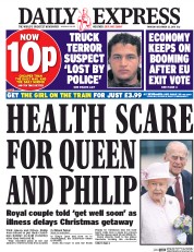 Daily Express (UK) Newspaper Front Page for 22 December 2016