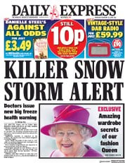 Daily Express (UK) Newspaper Front Page for 22 February 2018