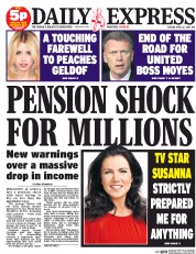 Daily Express Newspaper Front Page (UK) for 22 April 2014