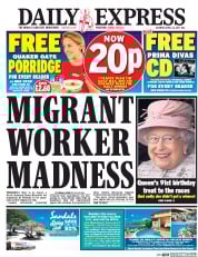 Daily Express (UK) Newspaper Front Page for 22 April 2017