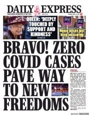 Daily Express (UK) Newspaper Front Page for 22 April 2021