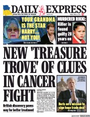 Daily Express (UK) Newspaper Front Page for 22 April 2022