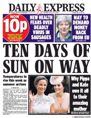 Daily Express (UK) Newspaper Front Page for 22 May 2017