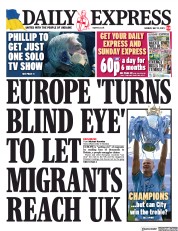 Daily Express front page for 22 May 2023
