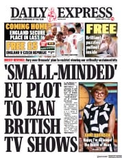 Daily Express (UK) Newspaper Front Page for 22 June 2021