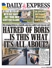 Daily Express (UK) Newspaper Front Page for 22 June 2022