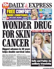Daily Express Newspaper Front Page (UK) for 22 August 2011