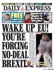 Daily Express (UK) Newspaper Front Page for 22 August 2020