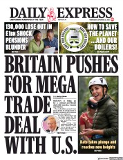 Daily Express (UK) Newspaper Front Page for 22 September 2021