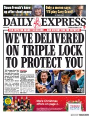 Daily Express front page for 23 November 2023