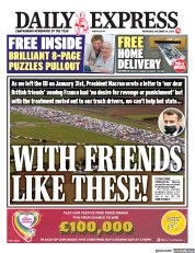 Daily Express (UK) Newspaper Front Page for 23 December 2020