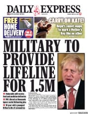 Daily Express (UK) Newspaper Front Page for 23 March 2020
