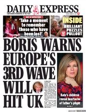 Daily Express (UK) Newspaper Front Page for 23 March 2021