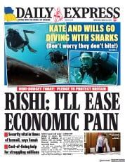 Daily Express (UK) Newspaper Front Page for 23 March 2022