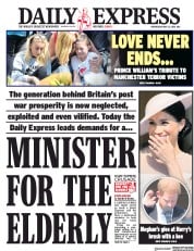 Daily Express (UK) Newspaper Front Page for 23 May 2018