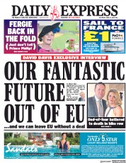 Daily Express (UK) Newspaper Front Page for 23 June 2018