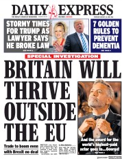Daily Express (UK) Newspaper Front Page for 23 August 2018