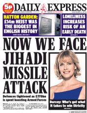 Daily Express (UK) Newspaper Front Page for 24 November 2015