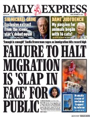 Daily Express front page for 24 November 2023