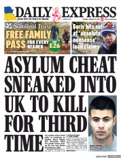 Daily Express (UK) Newspaper Front Page for 24 January 2023