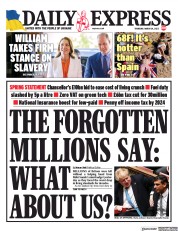 Daily Express (UK) Newspaper Front Page for 24 March 2022